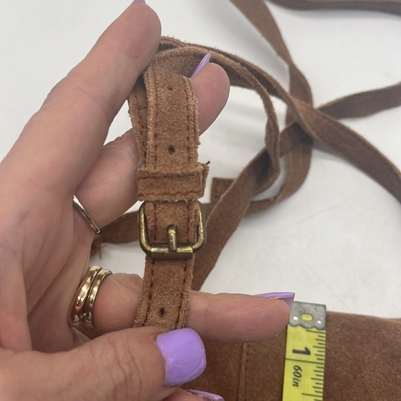 Sopresa Carmel Color Suede Crossbody Small Bag  BRN4235D - Picture 9 of 11